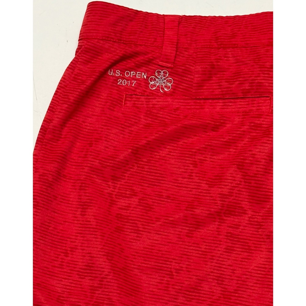 Adidas Mens US Open 2017 Golf Shorts Red Camo Stripe Erin Hills Size 33 - Picture 4 of 4